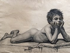 Enfant couché sur le ventre (Child lying on his belly) - Musée des Beaux-Arts de Gaillac