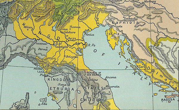 1807: Dalmatia inside the Napoleonic Kingdom of Italy