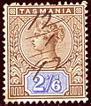 2s6d Tasmania pen cancel Yv55 SG222