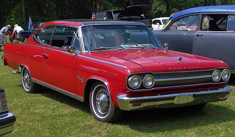 File:1965 Rambler Marlin, front right (2023 ARMCO Park Wheels of Steel Car Cruise).jpg