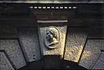 Bas-relief of profile of man on keystone, Giardino Giusti (Verona)