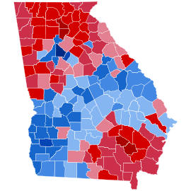2008 United States House of Representatives elections in Georgia by county.svg