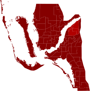 2022 Florida's 33rd State Senate District election by precinct.svg