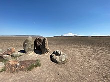Desert scene with some rocks