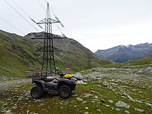 380-kV-Leitung im Tal des Tauernbachs