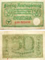 Reichskreditkasse: 50 Reichspfennig, 1938–1945