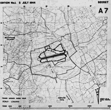 Map of USAAF Advanced Landing Ground A-7 Azeville Airfield, France