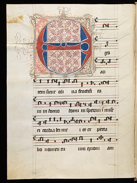 File:Aarau, Aargauer Kantonsbibliothek, MsMurFm 5, f. 12v – Graduale, pars de sanctis.JPG