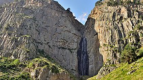 Vodopád Abay-Su.  panorama vodopádu