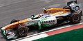 Adrian Sutil pilotando o modelo VJM06 no GP da Malásia de 2013