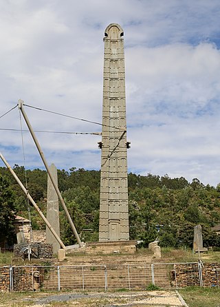 <span class="mw-page-title-main">King Ezana's Stele</span> One of obelisks of Axum in Tigray Region, Ethiopia