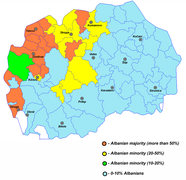 Розселення албанців, 2002 рік