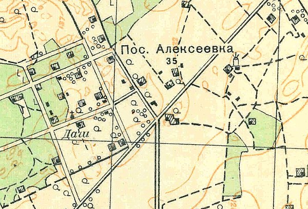 План посёлка Алексеевка. 1931 год