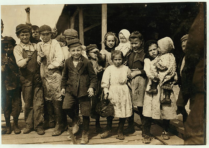 File:All these children (except babies) shuck oysters and tend babies at the Pass Packing Co. I saw them all at work there long before daybreak. Photos taken at noon in the absence of the Supt. LOC nclc.00859.jpg