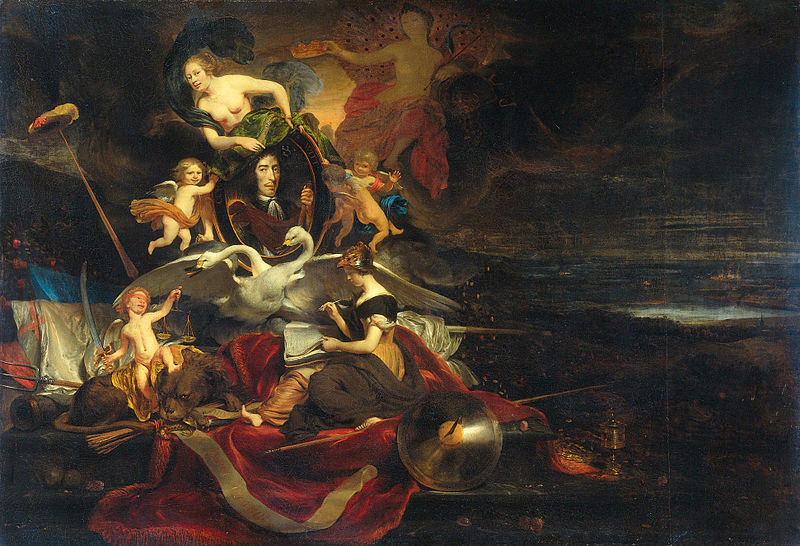 File:Allegorie op de tocht naar Chatham (1667) met een portret van Cornelis de Witt - Allegory on the Raid on the Medway (Cornelis Bisschop, 1668).jpg