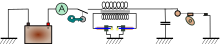Diagram of the Citroen 2CV wasted spark ignition system Allumage 2cv.svg