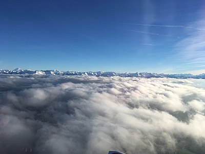 Finding the alps over the clouds