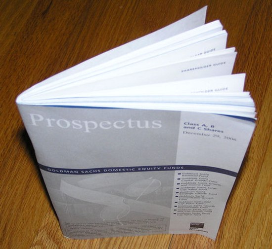 A prospectus from the US