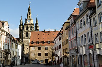 Der Martin-Luther-Platz in Ansbach