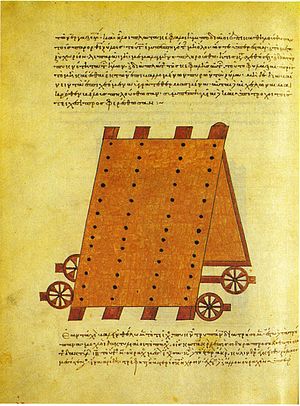 Apollodorus of Damascus, Poliorketika, siege engine.jpg