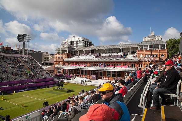 The Lord's Pavilion at Lord's Cricket Ground provided the backdrop for the London 2012 archery competitions.