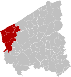Location of the administrative arrondissement in West Flanders