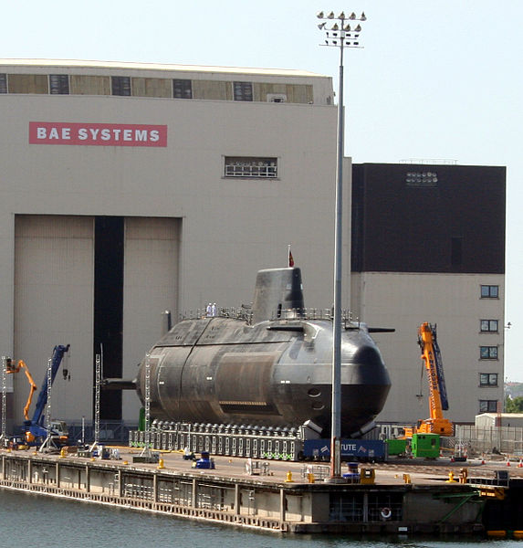 British Astute-class submarine