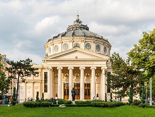 Romanian Athenaeum Concert hall in Bucharest, Romania