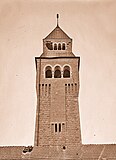 Der Turm der Himmelfahrtkirche von Jerusalem musste nach dem Erdbeben um ca. 10 m gekürzt werden.