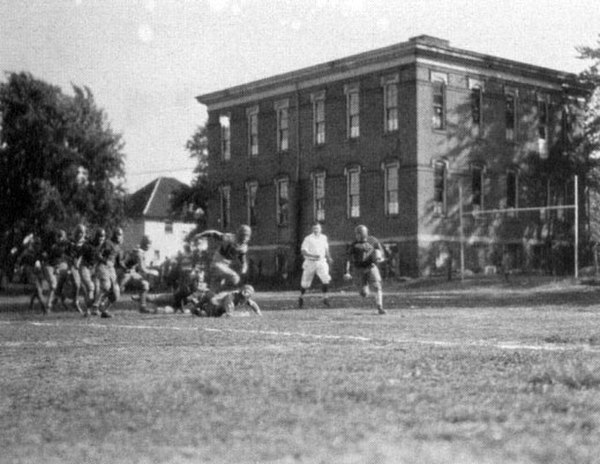 A game at the Ridge Street School in 1921.