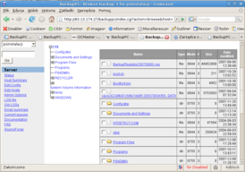 Скриншот программы BackupPC