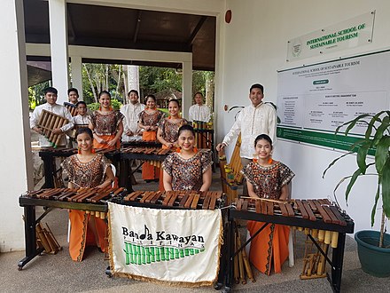 Banda Kawayan Pilipinas, a bamboo orchestra, at the International School of Sustainable Tourism in the Philippines
