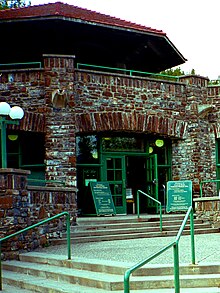 The entrance to the Cave and Basin building. Banff Spring.JPG