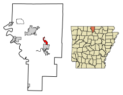 Location of Briarcliff in Baxter County, Arkansas.