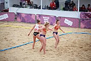 Deutsch: Beachhandball bei den Olympischen Jugendspielen 2018; Tag 5, 10. November 2018; Mädchen, Hauptrunde - Kroatien-Niederlande 1:2 English: Beach handball at the 2018 Summer Youth Olympics at 11 October 2018 – Girls Main Round – Croatia-Netherlands 1:2