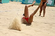 Deutsch: Beachvolleyball bei den Olympischen Jugendspielen 2018; Tag 11, 17. Oktober 2018; Mädchen, Finale – Italien (Claudia Scampoli & Nicol Bertozzi)- Russland (Maria Woronina & Maria Botscharow) 0:2 (19–21/19–21) English: Beach volleyball at the 2018 Summer Youth Olympics at 17 October 2018 – Girls Final – Italy (Claudia Scampoli & Nicol Bertozzi) - Russia (Maria Voronina & Maria Bocharova) 0:2 (19–21/19–21)