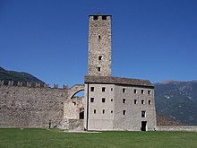 The Torre Bianca or white tower of Castelgrande Bellinzona Torre Bianca.JPG