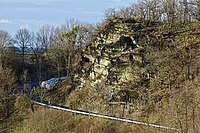 Natural monument cliff / rock section "the Heggel" in Benkhausen