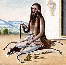 Ярым лотоста медитацияләүче олы фикер иясе Бхарадваджа. 19-ынчы гасыр