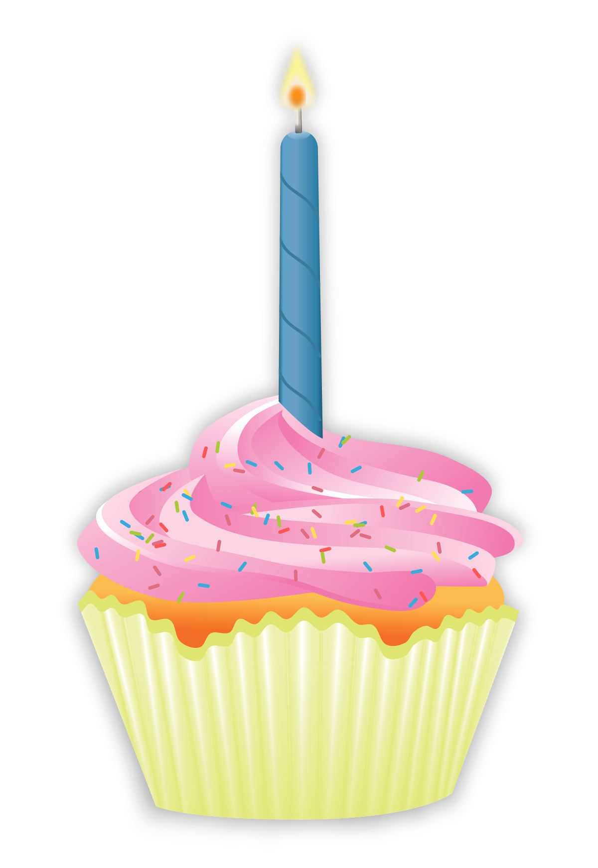 transparent birthday cupcake