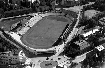 Le Bislett stadion d'Oslo, à la fin des années 1940.