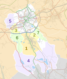 Darwen mahalleleri ile Blackburn map.svg