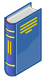 Book icon (closed) - Blue and gold.svg