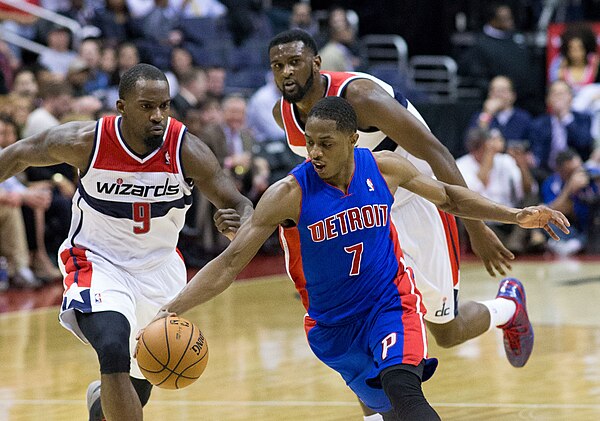 Knight with the Pistons in February 2013