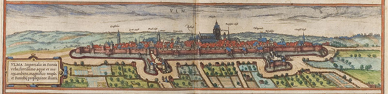 Ulm in 1572 by Frans Hogenberg