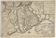 1757 - A Plan of the city, port and fortifications of Brest and Recouvrance with their environs.