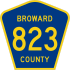 County Road 823 marker