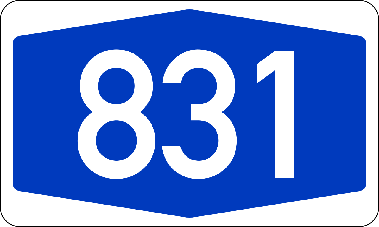 [Obrazek: 1280px-Bundesautobahn_831_number.svg.png]