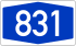 Bundesautobahn 831 number.svg