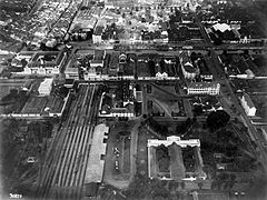 View of the Stadhuisplein or Taman Fatahillah from the air in 1920s.